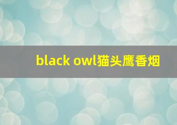 black owl猫头鹰香烟